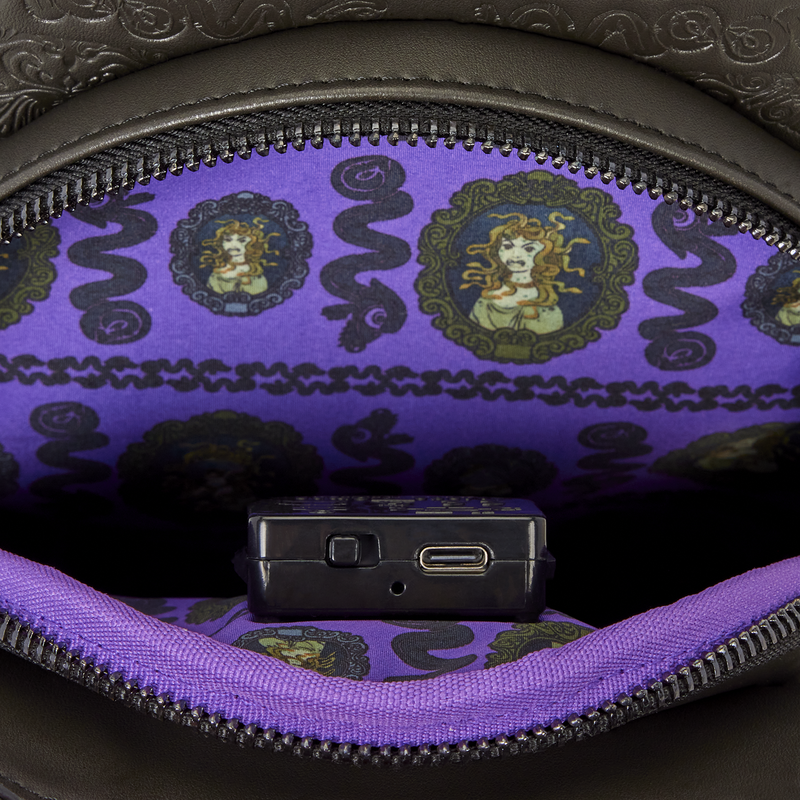 The Haunted Mansion Exclusive Medusa Portrait Light-Up Glow Mini Backpack, , hi-res view 6