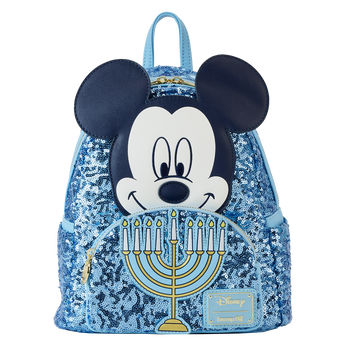 Mickey Mouse Hanukkah Sequin Glow Mini Backpack, Image 1