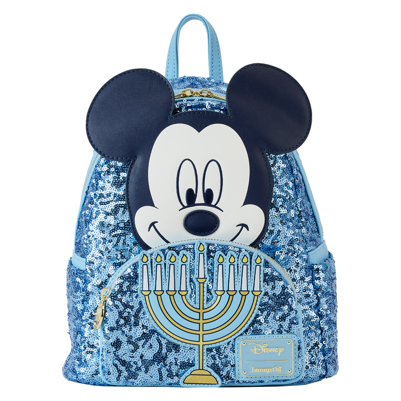 Mickey Mouse Hanukkah Sequin Glow Mini Backpack, , hi-res view 1