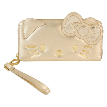 Sanrio Exclusive 50th Anniversary Hello Kitty Gold Wristlet Wallet, Image 1