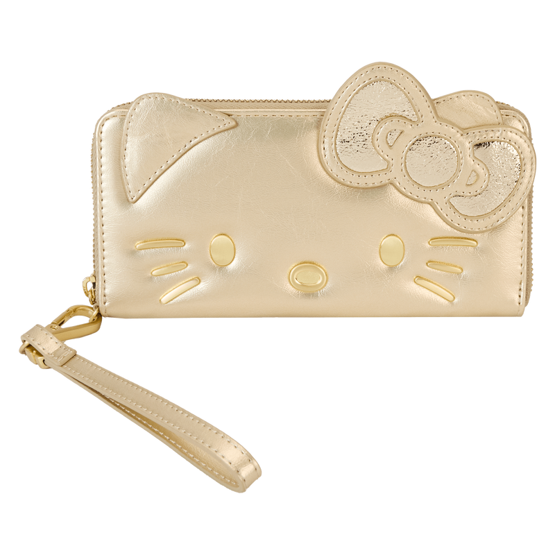 Sanrio Exclusive Hello Kitty 50th Anniversary Gold Wristlet Wallet, , hi-res view 1