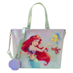 The Little Mermaid Ariel, Flounder, & Sebastian Tote Bag with Coin Bag, , hi-res view 1