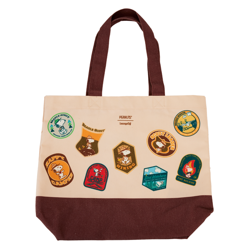 【Loungefly】Peanuts スヌーピー 50周年記念 キャンバストート Peanuts 50th Anniversary Snoopy's Beagle Scouts Canvas Tote Bag