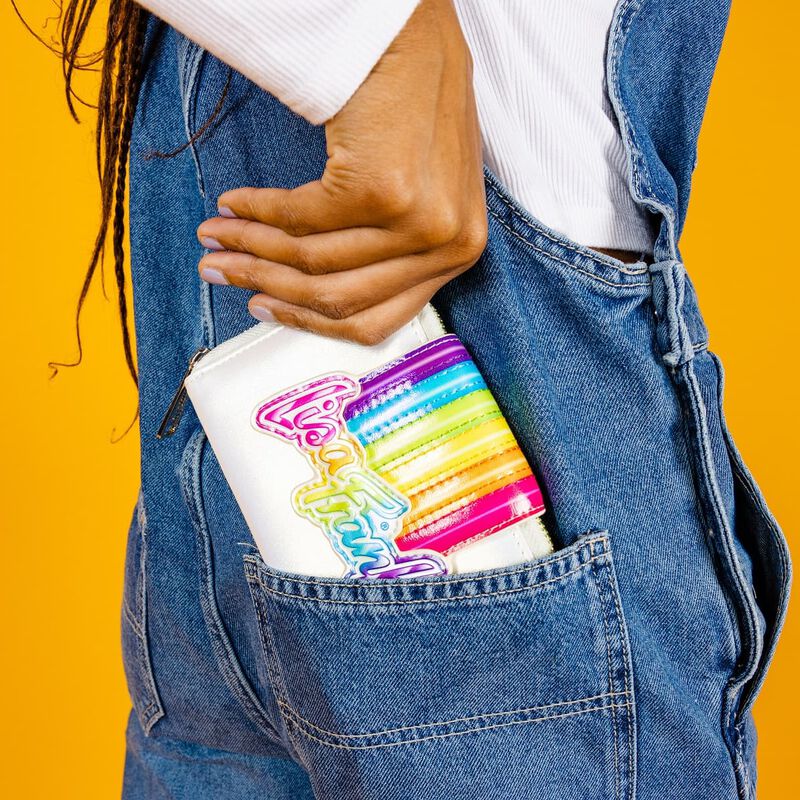 Lisa Frank Rainbow Logo Zip Around Wallet, , hi-res view 2
