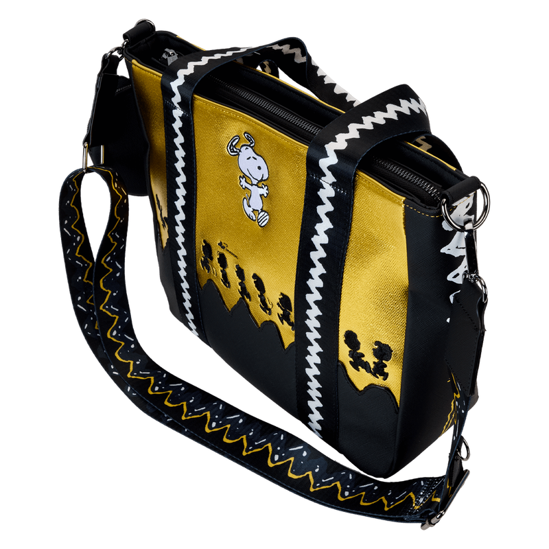 Peanuts 75th Anniversary Snoopy & Gang Tote Crossbody Bag With Coin Bag, , hi-res view 5