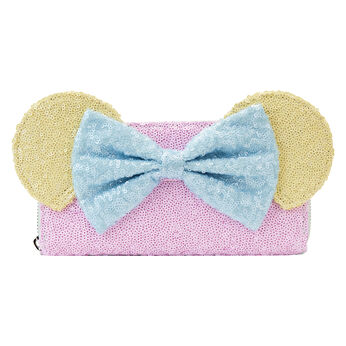 Limited Edition Exclusive - Minnie Mouse Pastel Sequin Zip Around Wallet, Image 1