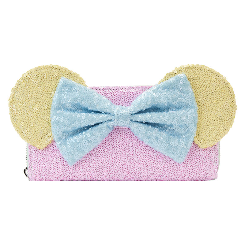 Limited Edition Exclusive - Minnie Mouse Pastel Sequin Zip Around Wallet, , hi-res image number 1