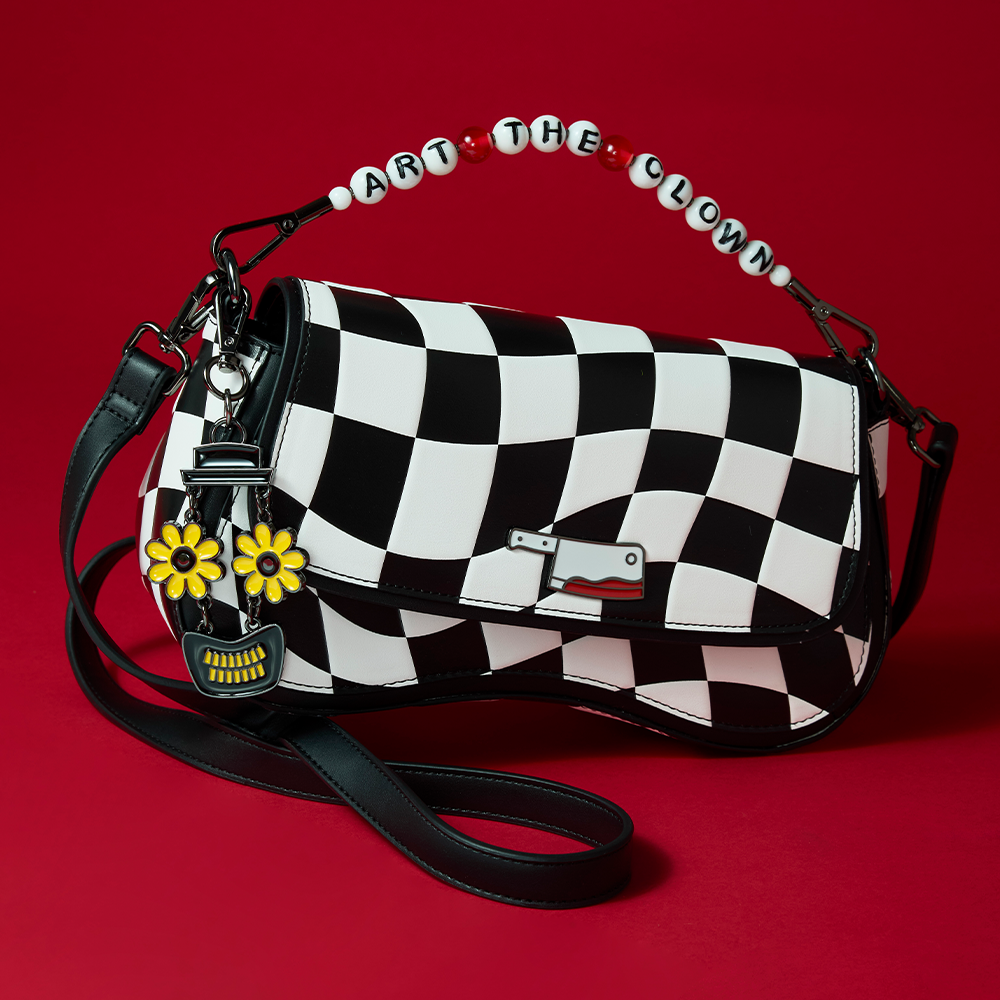 Close up of Terrifier Loungefly cross body