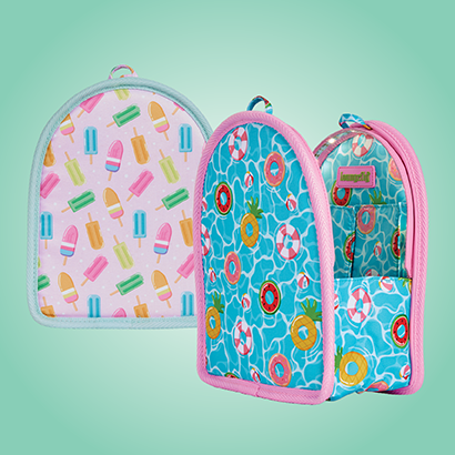 green background featuring loungefly insert organisers