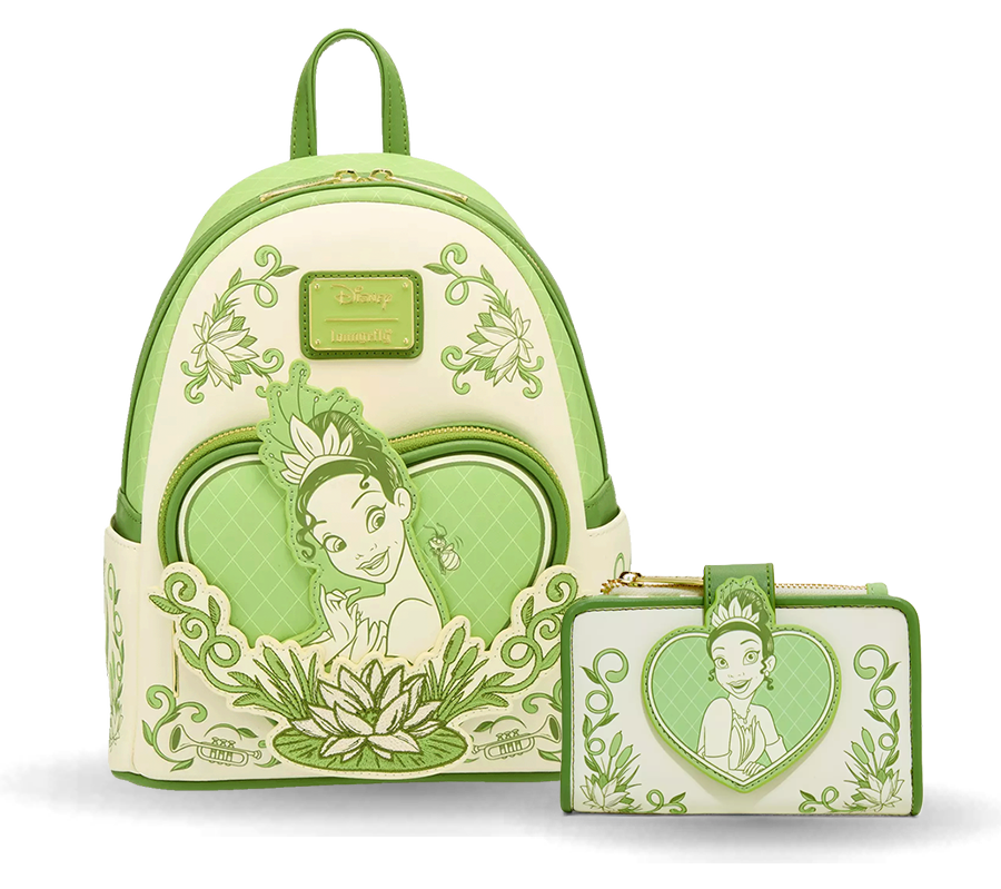 Tiana Loungefly mini backpack and wallet