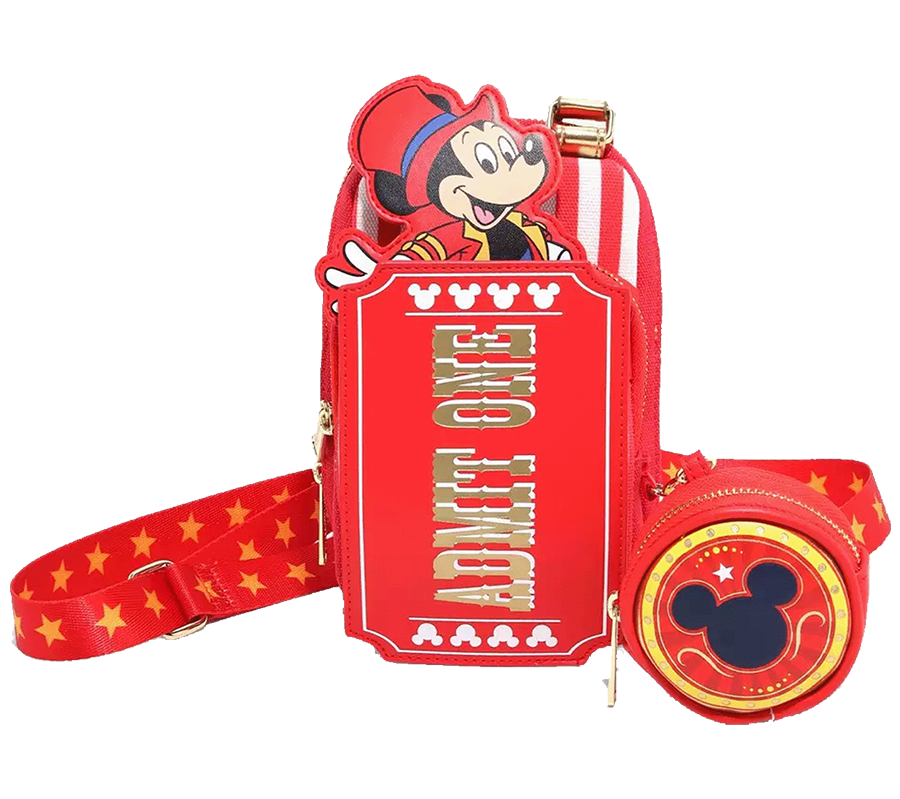 Red circus themed Mickey Mouse bag