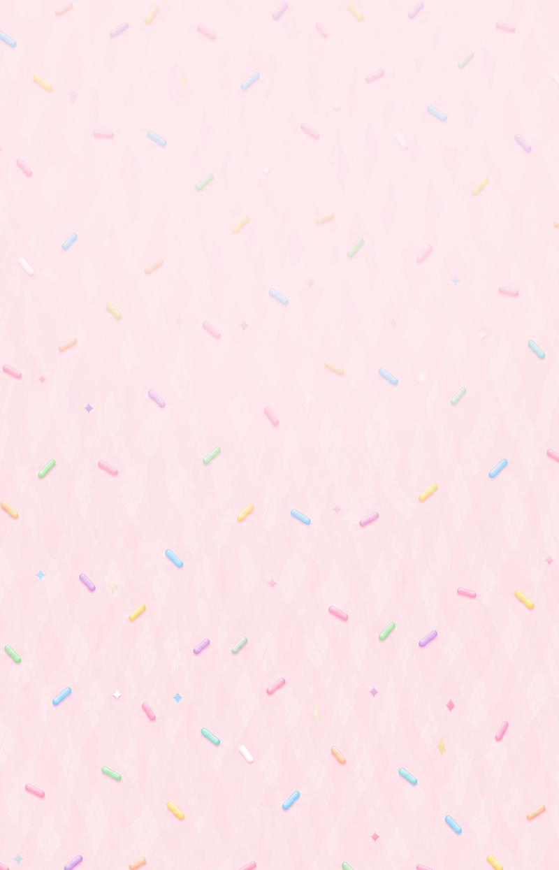 Pink textured background with multi colour sprinkles allover
