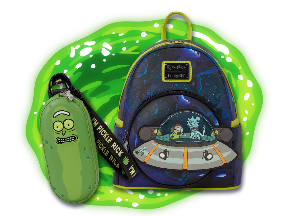 Rick and Morty Loungefly Backpack and Wallet