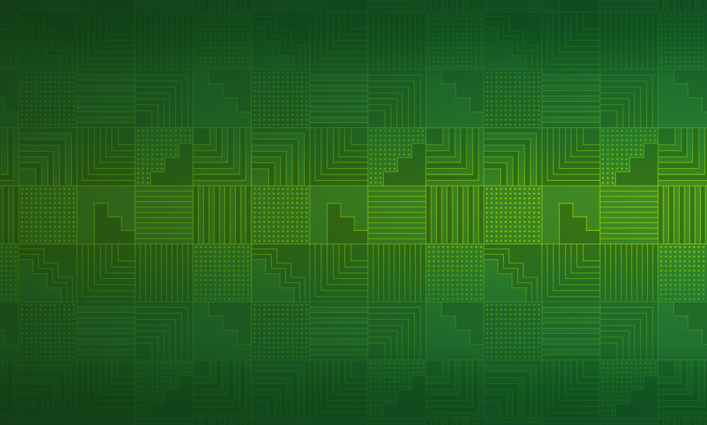 Green background with seamless art deco pattern