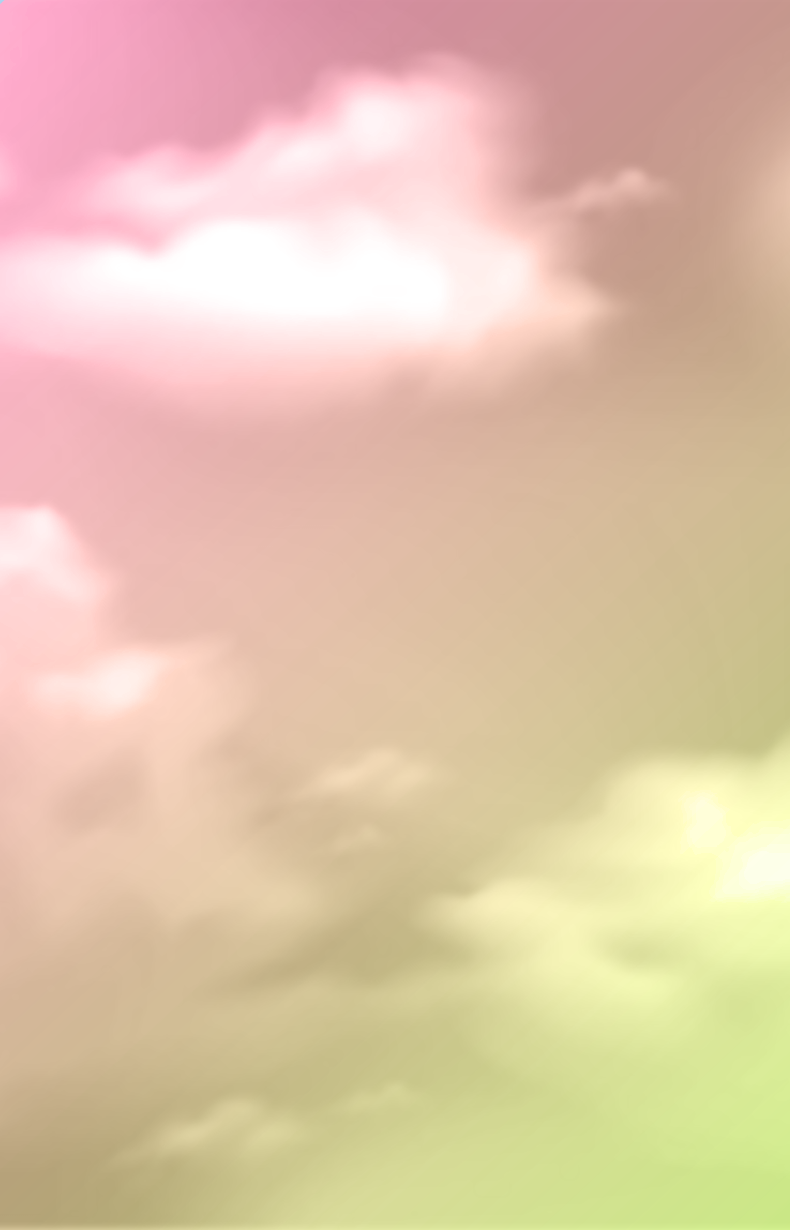 Cloudy sky background with Pink to Green gradient overlay