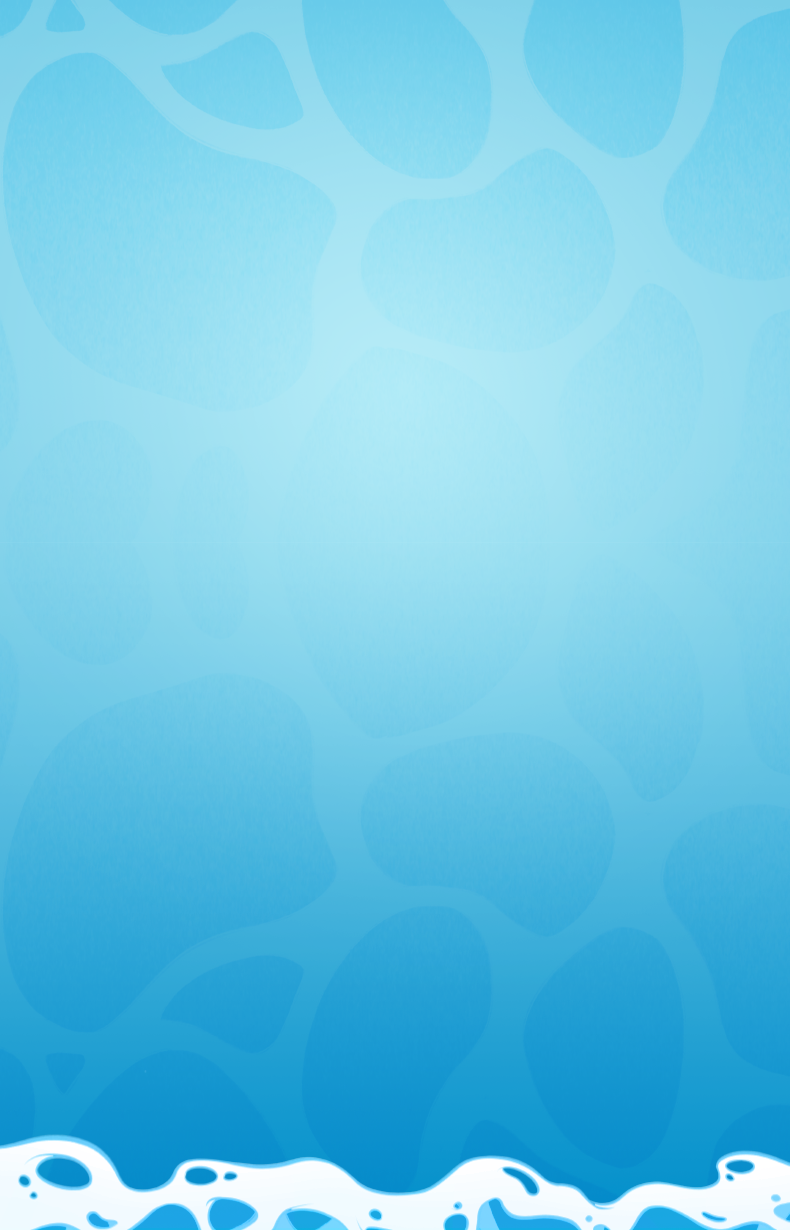 Cartoon ocean with rave ripples