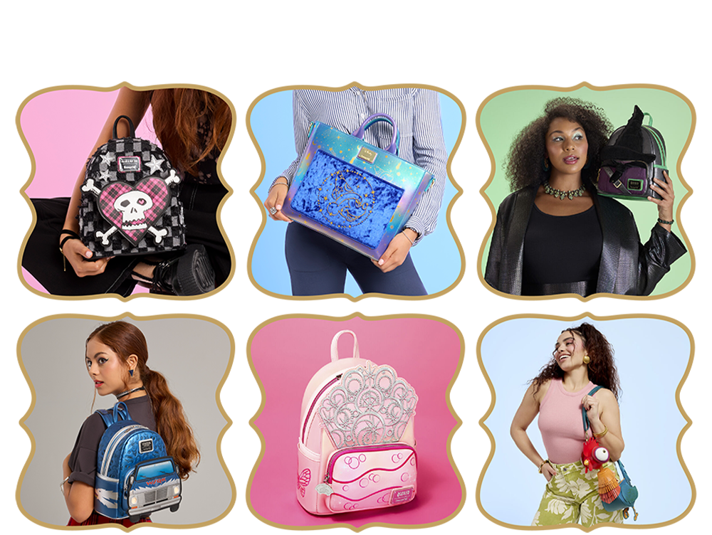 Collage of Loungefly best selling styles of 2025