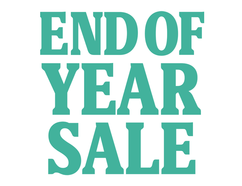 Teal text for Funko's End of Year Clearance Sale