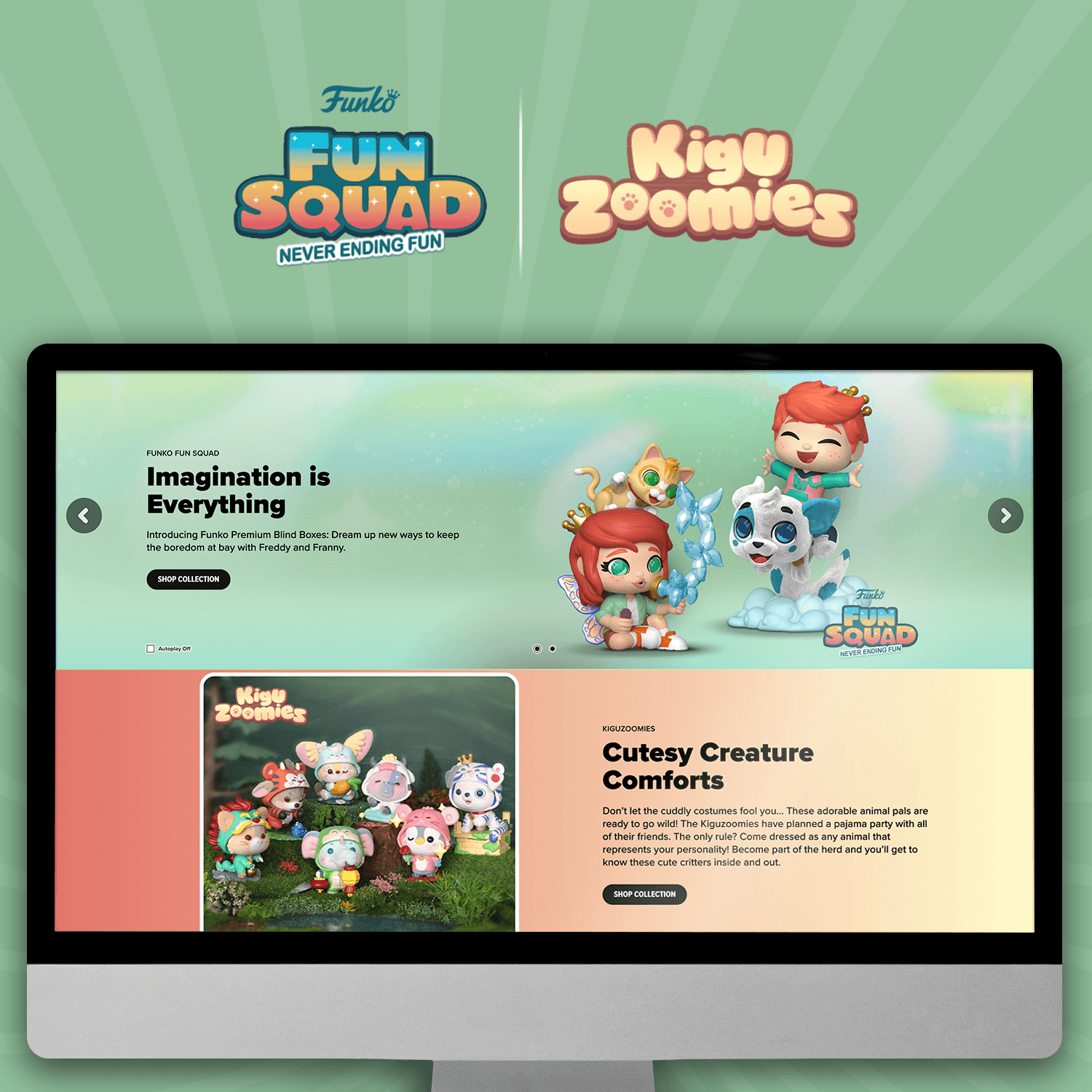 Funko Premium Blind Boxes landing page