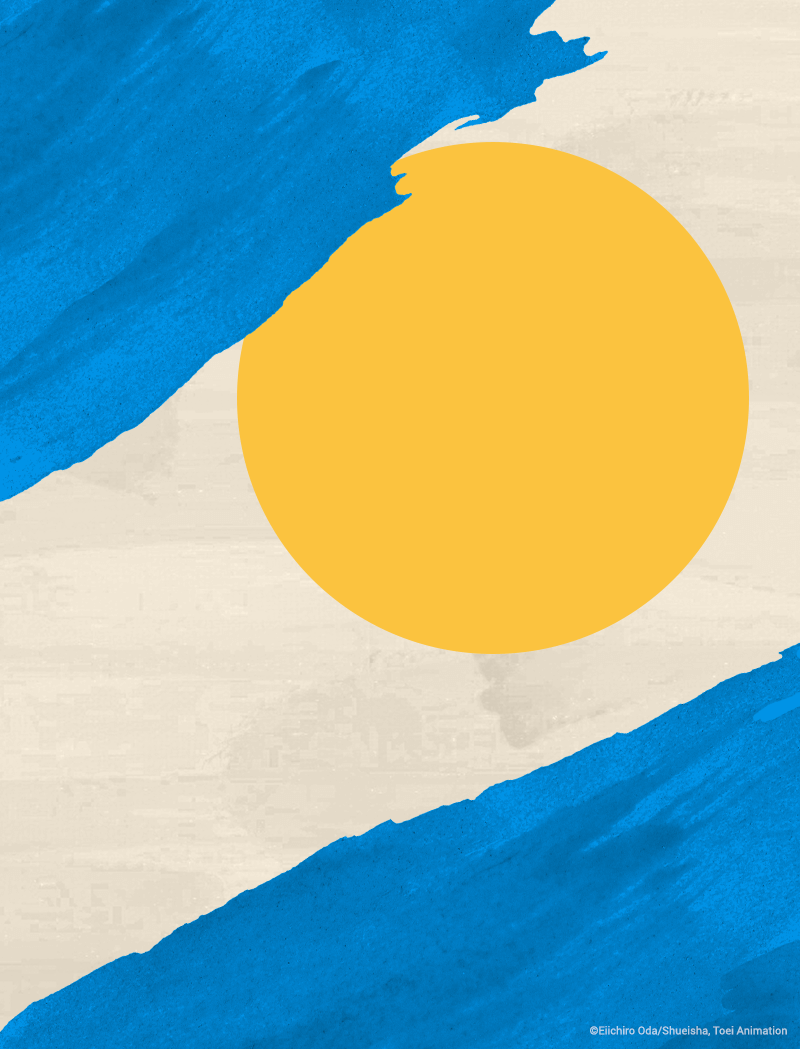 Solid Khaki/Tan colored background with paint streaks of Blue and Yellow