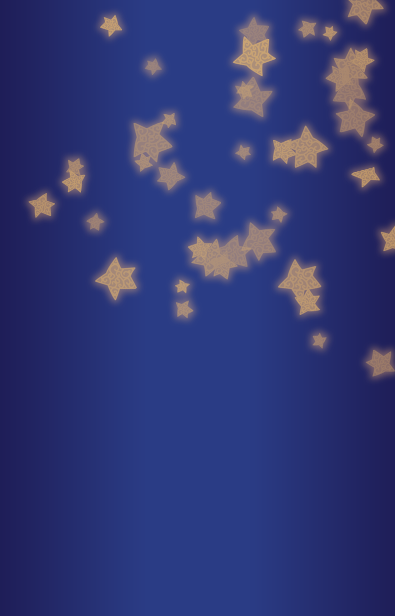 Dark Blue gradient background with Gold stars