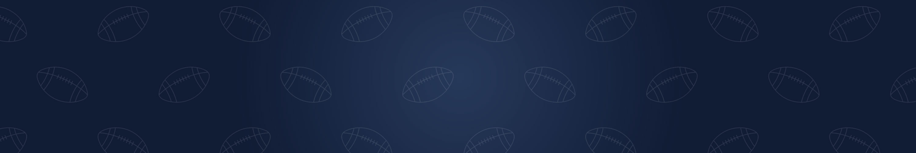 Dark blue radial background with white American football pattern