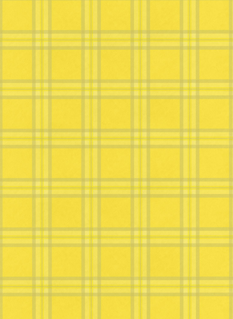 Yellow background with plaid pattern