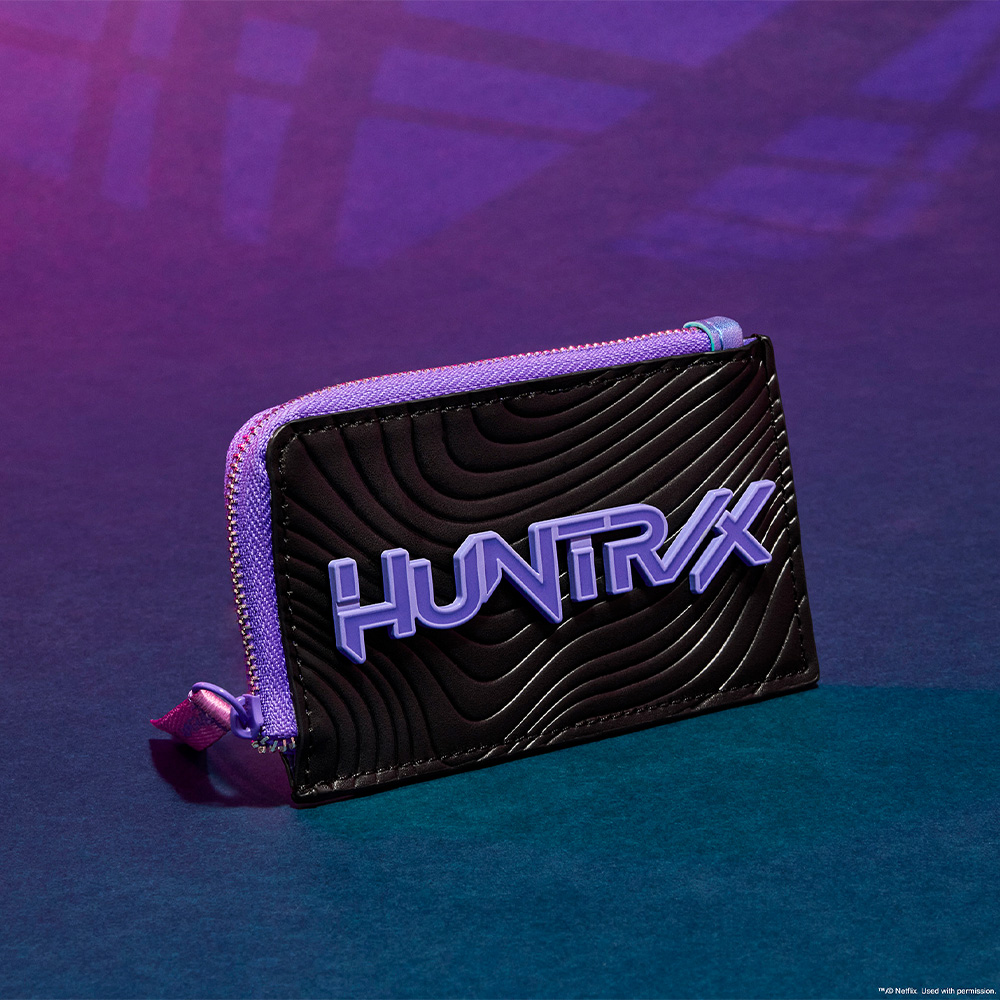 Purple Blue product background featuring Loungefly Netflix KPop Demon Hunters Wallet