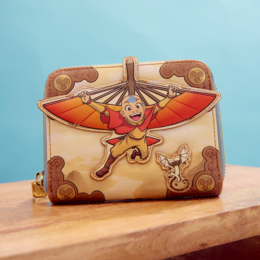 Blue background featuring Loungefly Avatar wallet