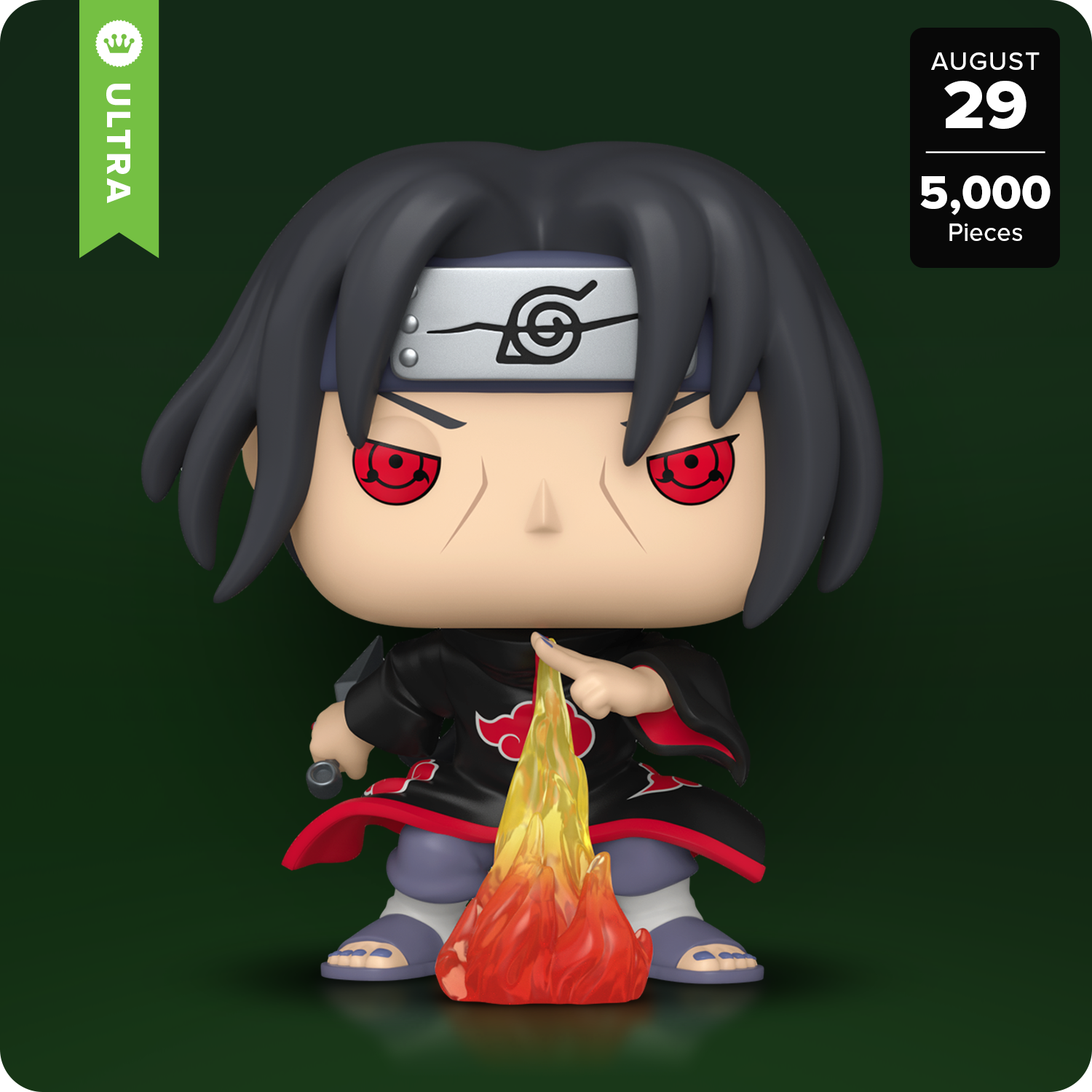 Funko Limited Edition POP! Itachi Uchiha (Fireball Jutsu) with Pop! Protector - only 5,000 made