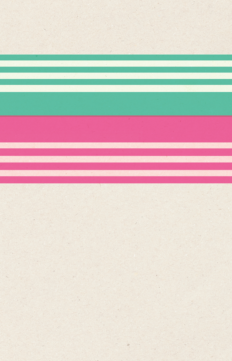 Tan background with Green and Pink stripes