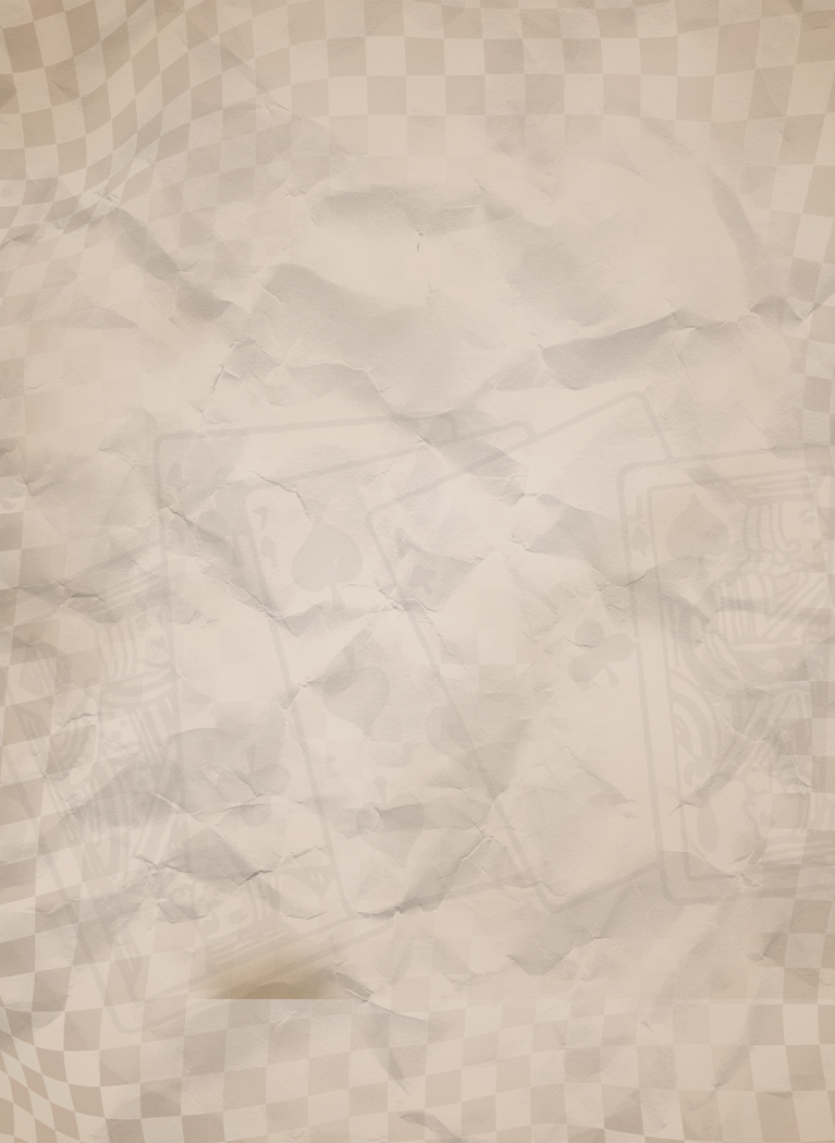 Tan/Beige background with crumple texture and wavy checkerboard pattern