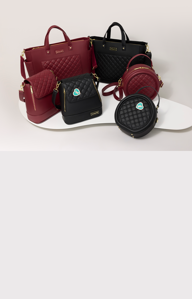 Off White background with product tray showcasing Loungefly Backstory Collection