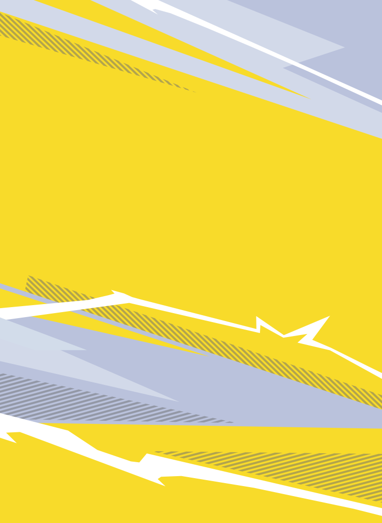 Abstract yellow and light blue geometric background with layered diagonal shapes and white accents.