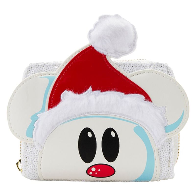 Image of our Sequin Mickey Snowman Wallet against a white background 