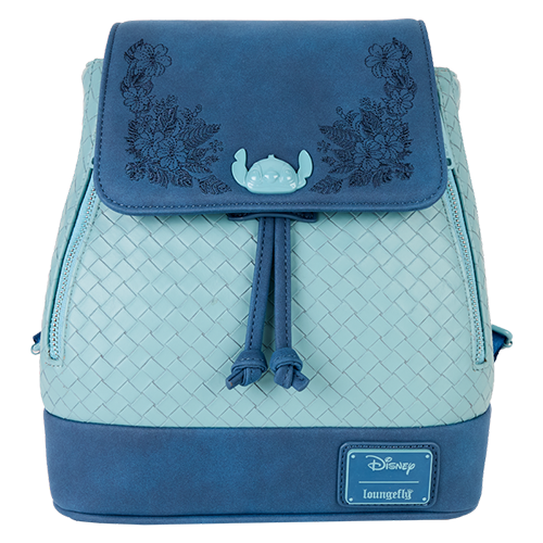 Disney Stitch Embroidered Floral Drawstring Mini Backpack