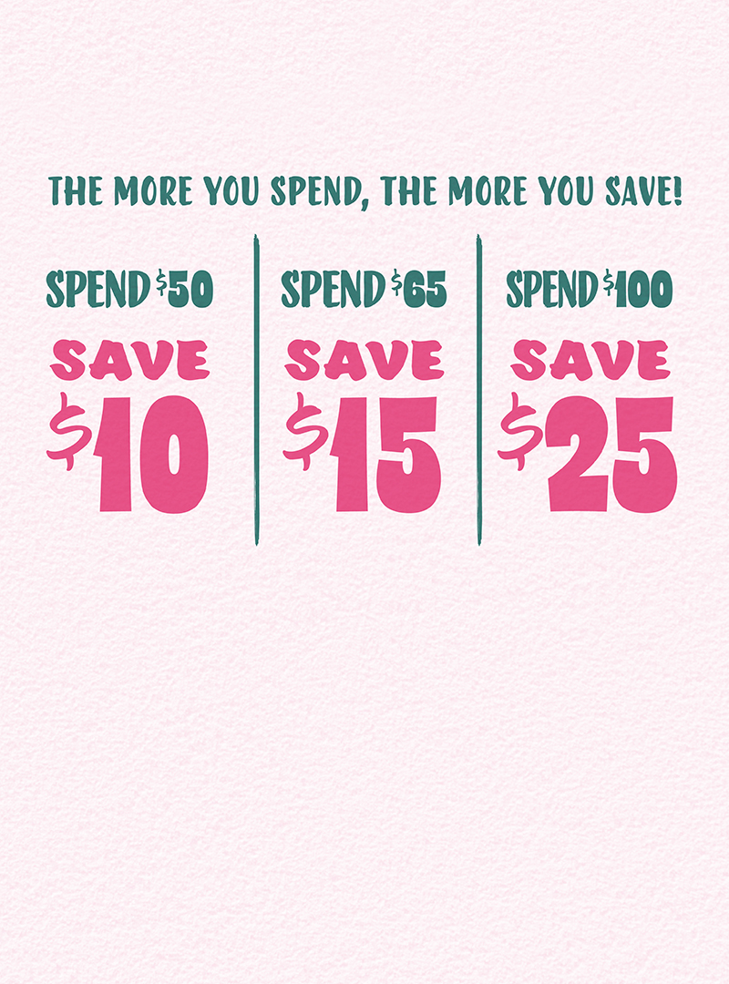 Pink textured background featuring Loungefly Spend & Save promo