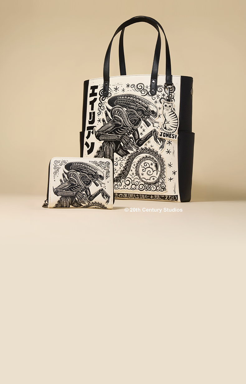 Beige product background featuring Loungefly x Mondo NYCC collection