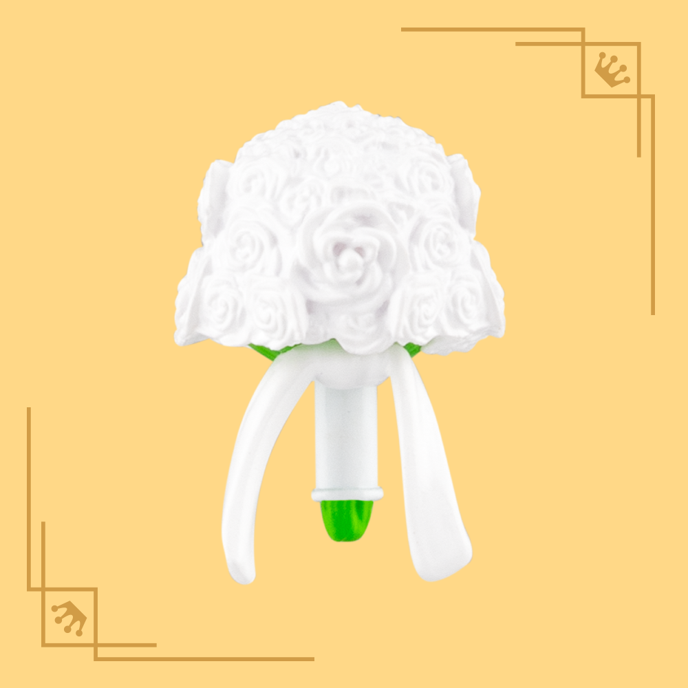 Light Tan background featuring Funko POP! Myself flower bouquet accessory for your custom POP! figure