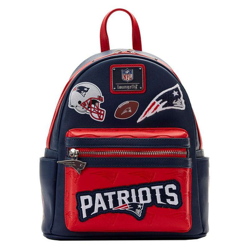 Image of our Patriots Patches Mini Backpack against a white background