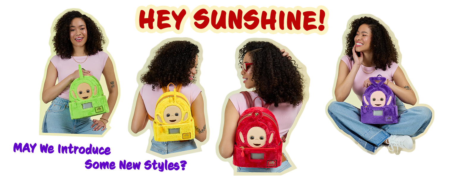 Loungefly Hey Sunshine campaign featuring May Teletubbies collection