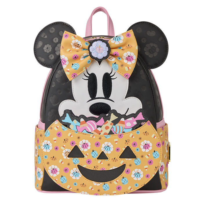 Minnie Mouse Cosplay Floral Pumpkin Glow Mini Backpack