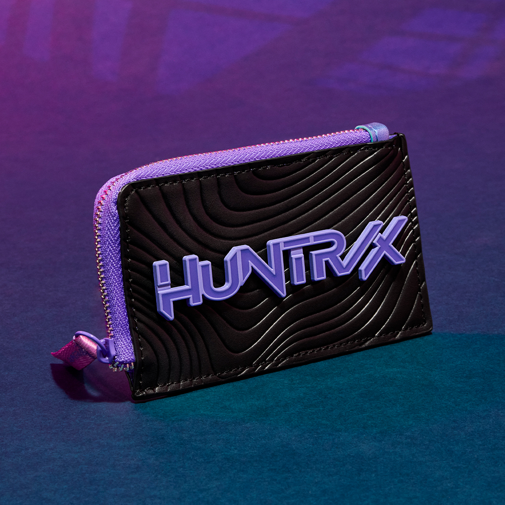 Purple Blue background featuring Loungefly Netflix KPop Demon Hunters wallet