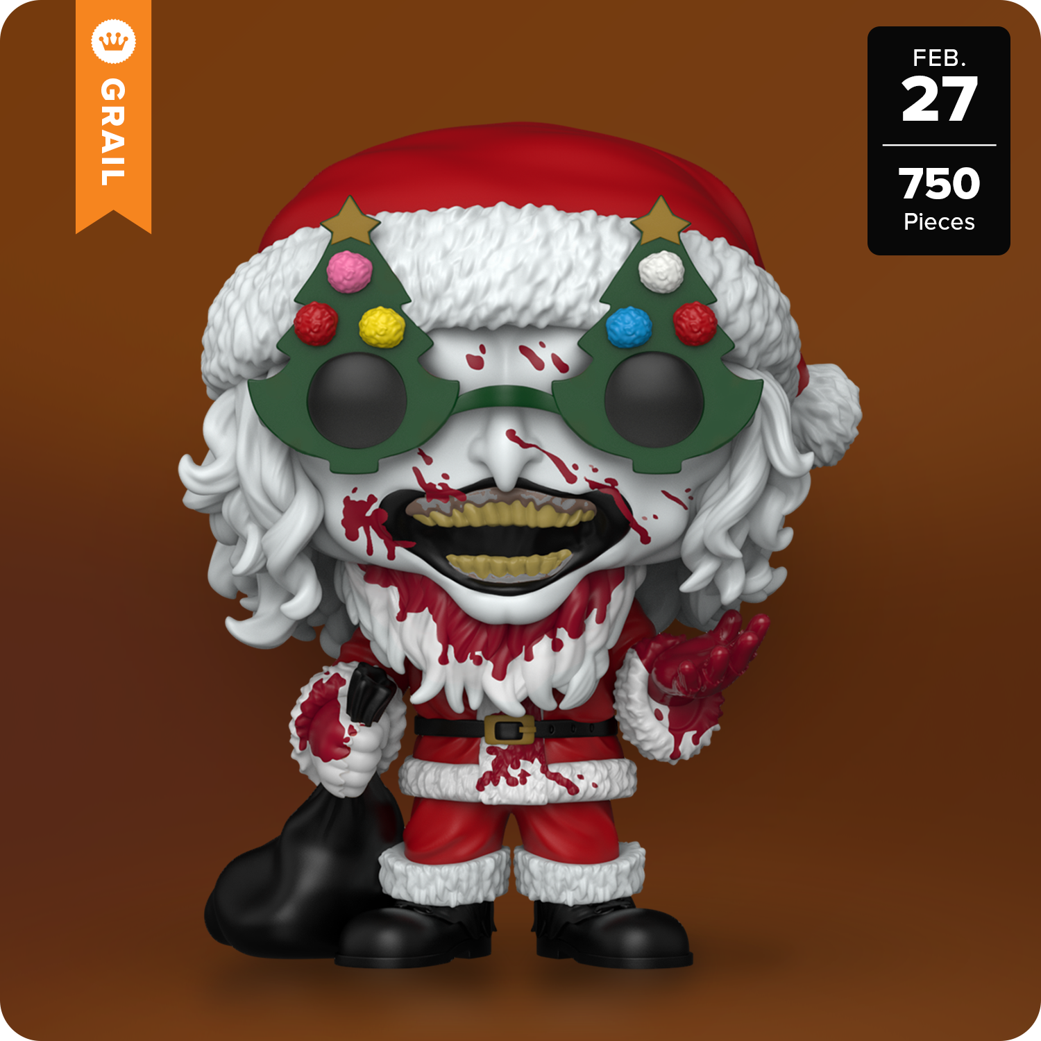 Funko Limited Edition Pop! Art the Clown in Santa Suit (Bloody) with Pop! Protector 