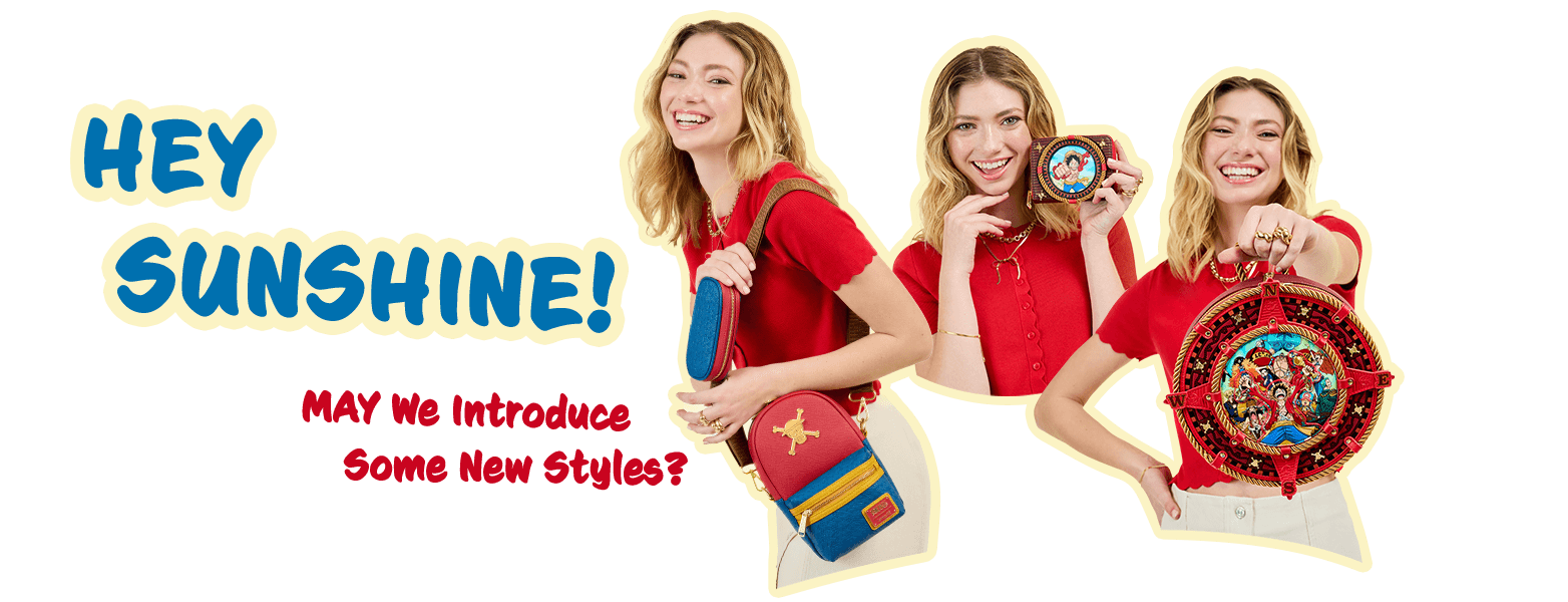 Loungefly Hey Sunshine campaign featuring May One Piece collection