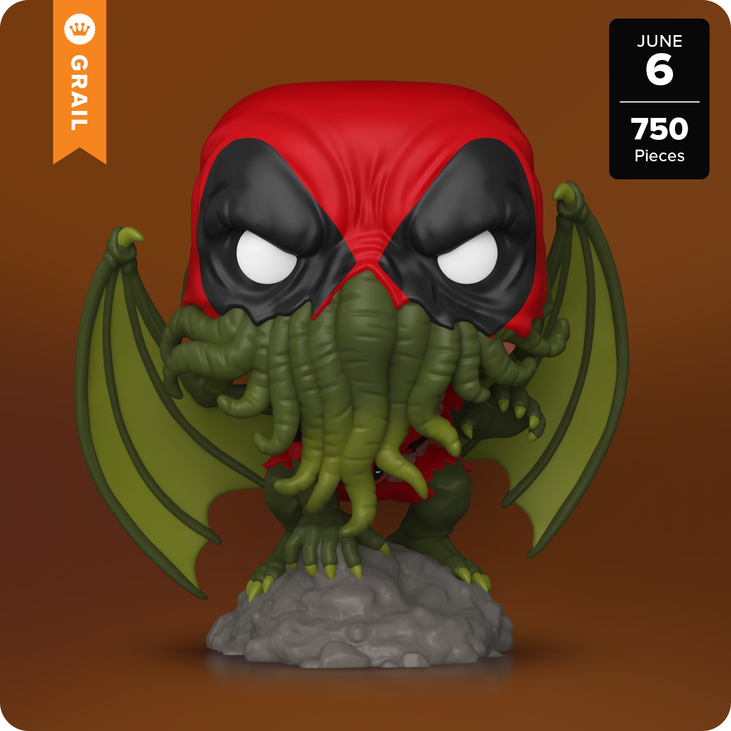 Funko Limited Edition POP! Plus Deadpool as Cthulhu (Glow) with Pop! Protector - only 750 pieces made