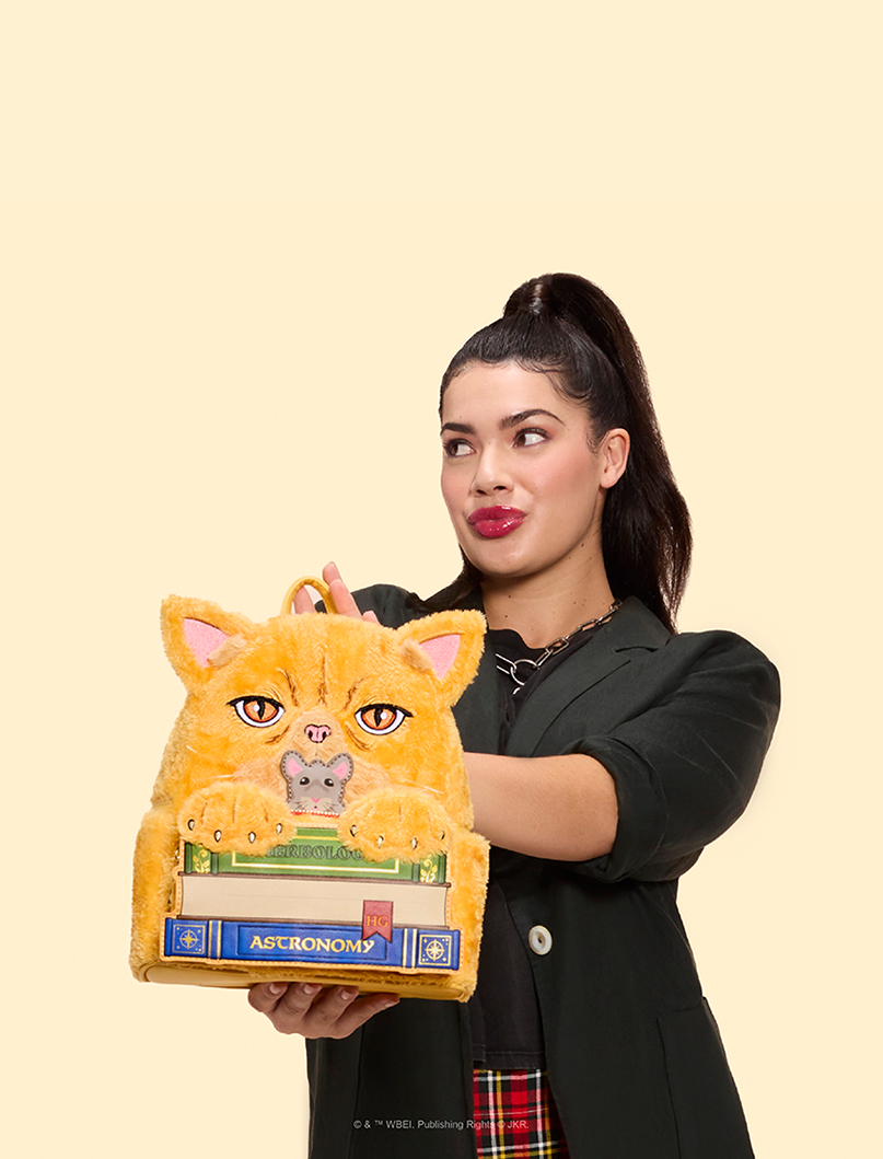 Yellow background with Harry Potter Loungefly exclusive