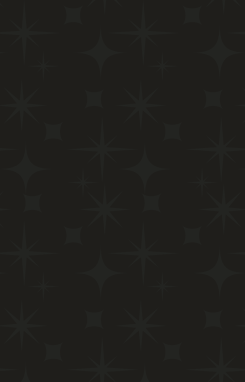 Black background with Gray stars and sparkles pattern
