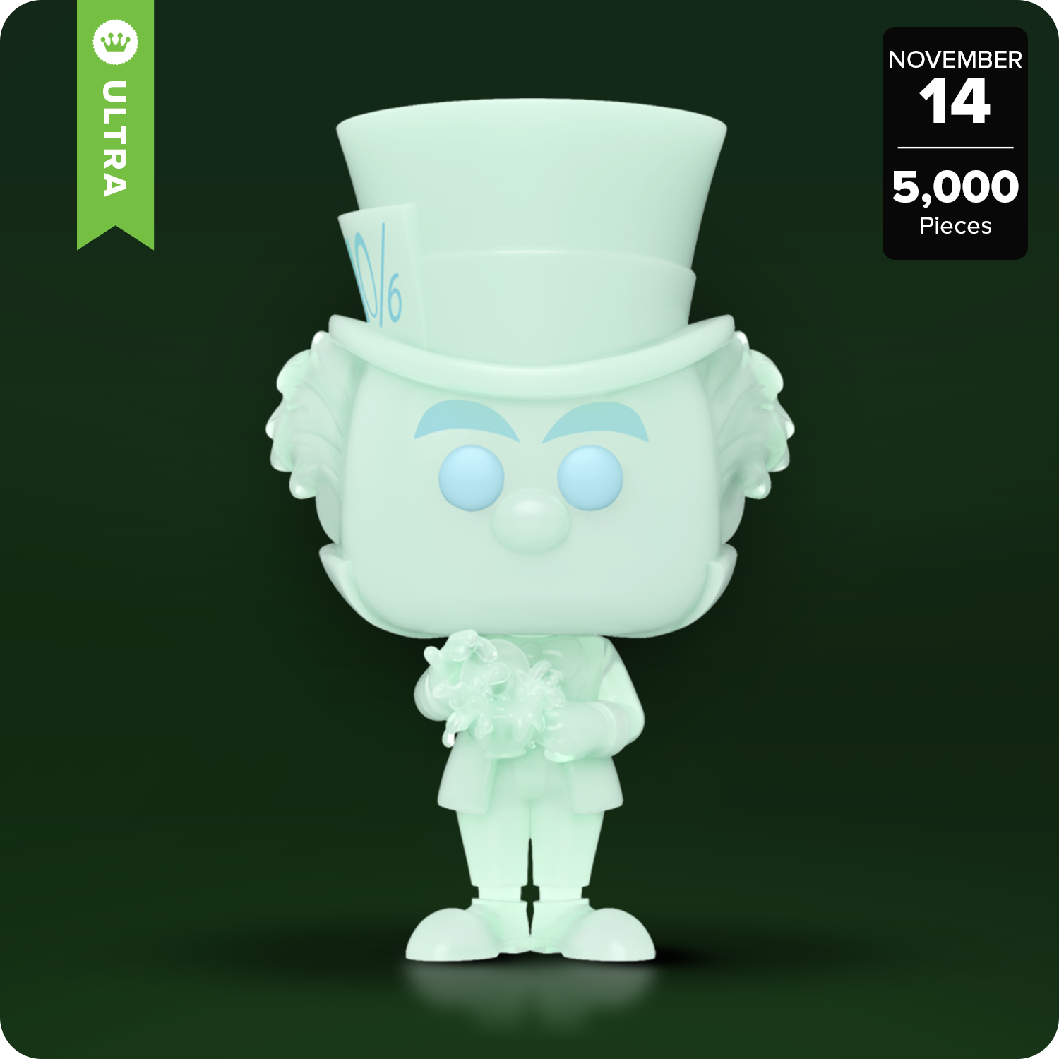 Funko Limited Edition Pop! Mad Hatter (Glow) with Pop! Protector - only 5,000 made