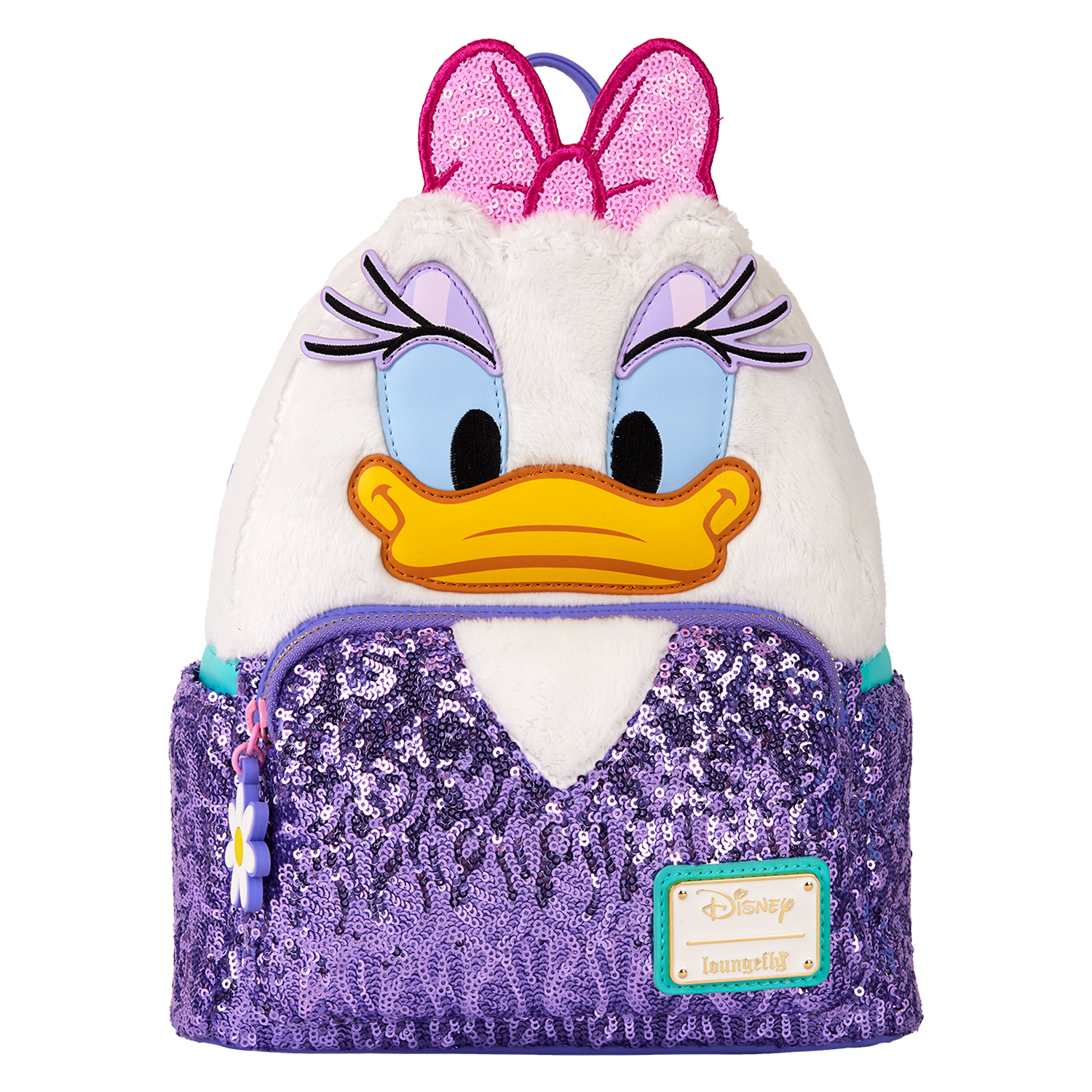 Daisy Duck 85th Anniversary Sequin Plush Cosplay Mini Backpack